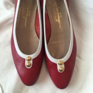 Vintage Red Ferragamo flats